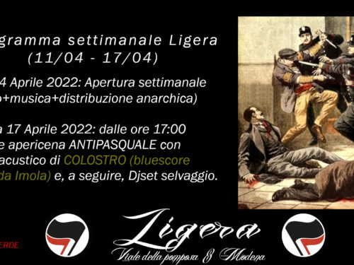 Iniziative settimanali al Ligera di Modena