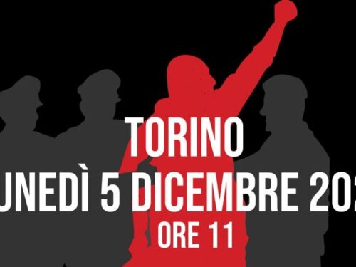 Torino: Presenza solidale davanti al Palazzo di giustizia Lunedì 5 dicembre