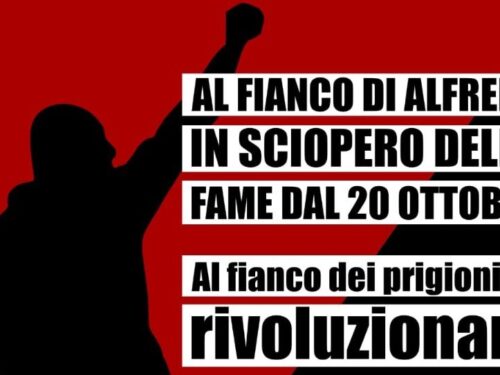 Pescara: Presidio in solidarietà con Alfredo Cospito in sciopero della fame 7/1/2023